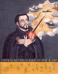 A Japanese depiction of Francis Xavier, dated to the 17th century